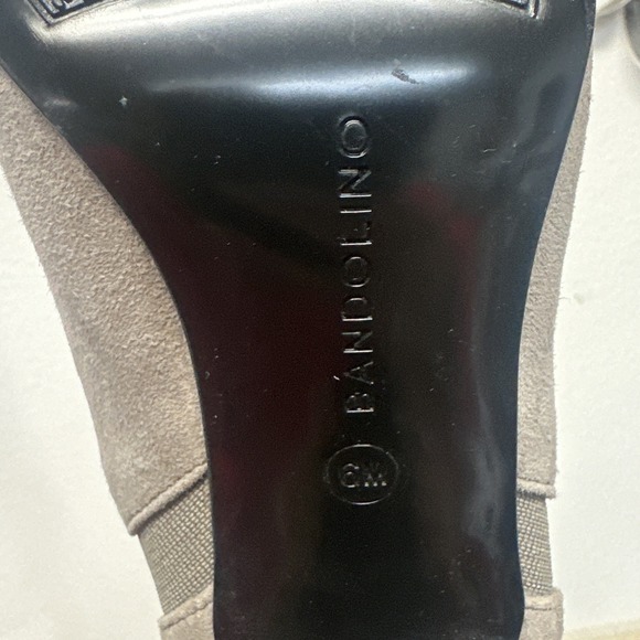 BANDOLINO Womens 6 Beige Short Boot Bari Pointy Toe Kitten‎ Heel Suede Booties - Picture 9 of 10